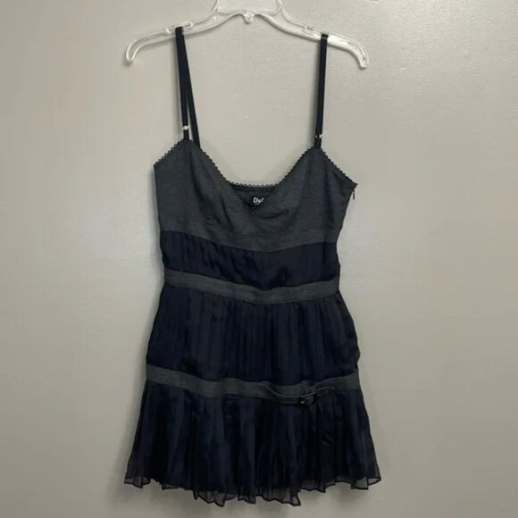 Dolce & Gabbana slip dress IT size 44 black whimsigoth luxury babydoll pleats - Picture 1 of 9